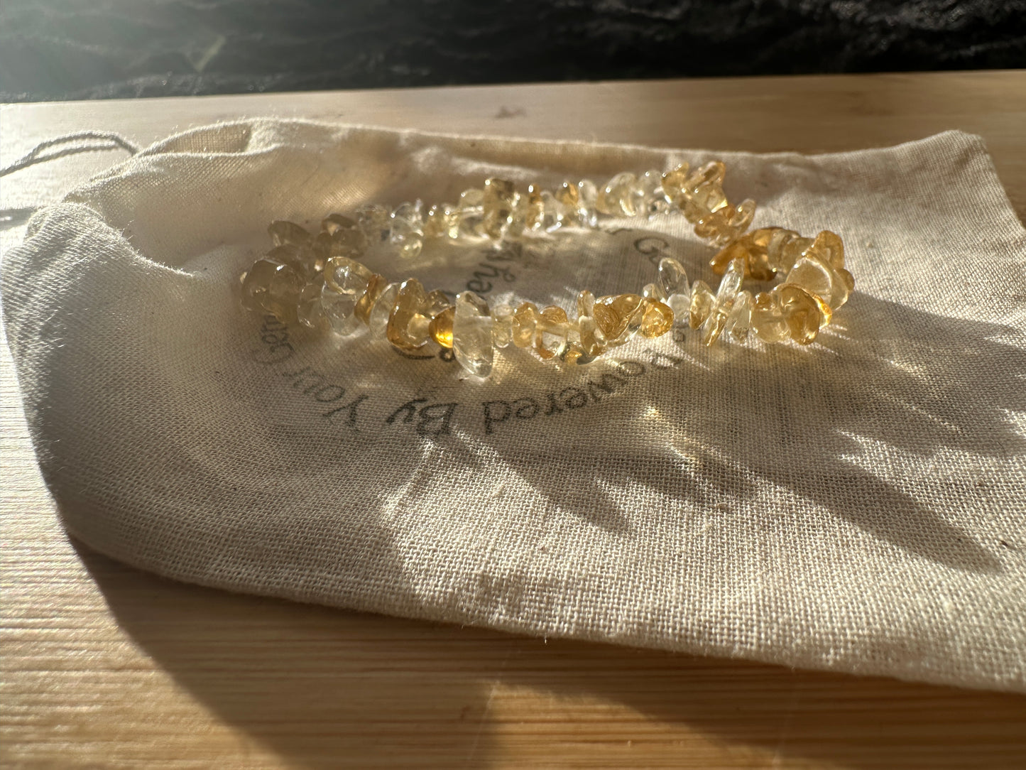 Citrine chip bangle