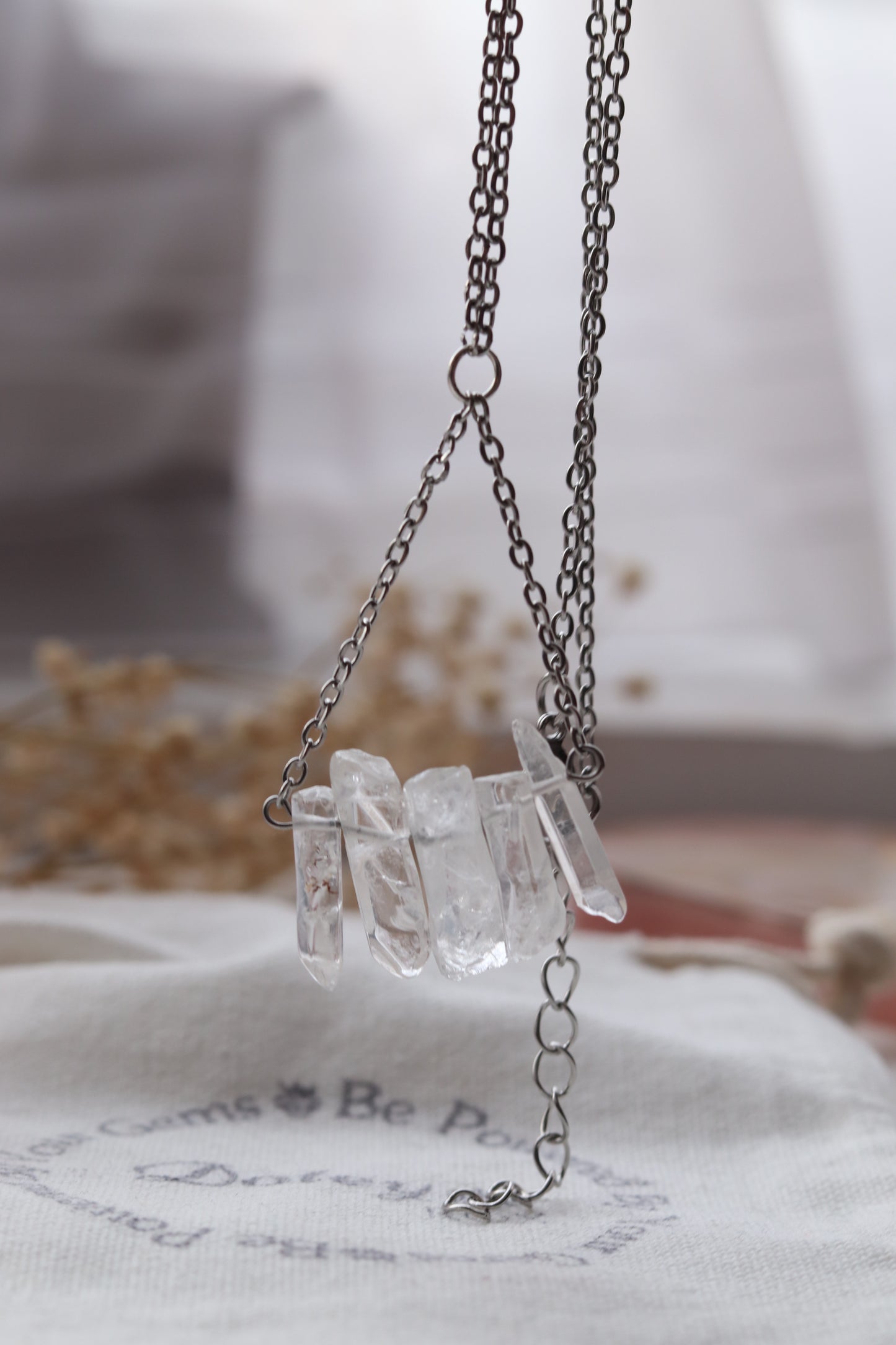 Handmade Crystal Quartz necklace