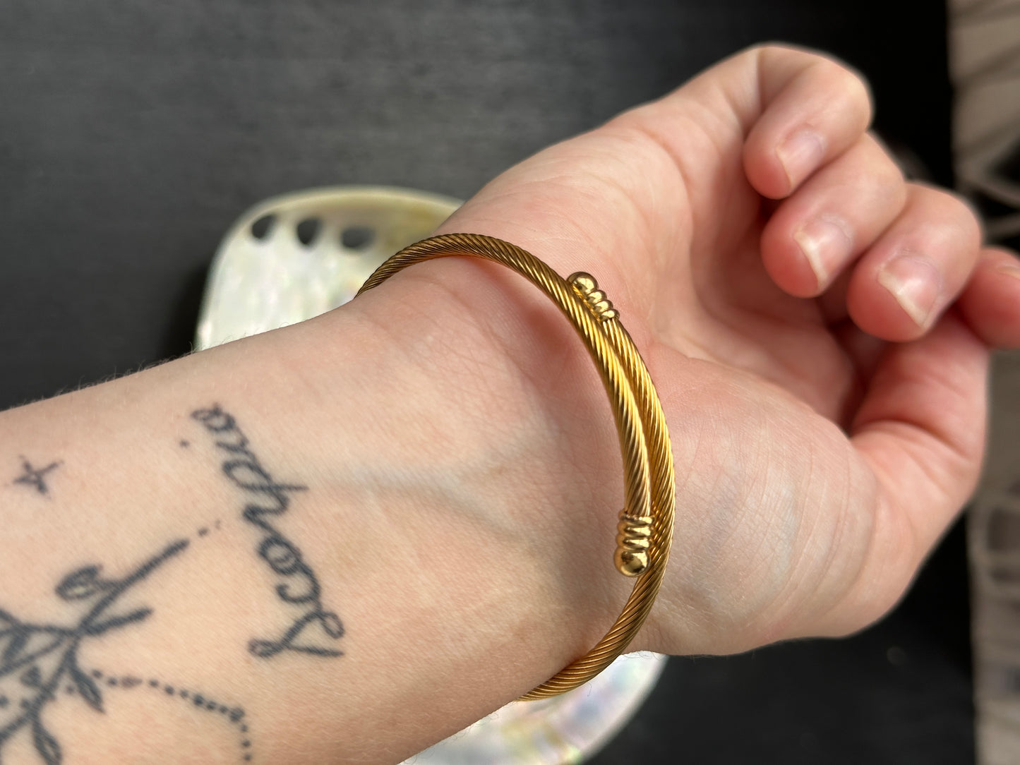 Round Stainless Steel Electroplating Bangle