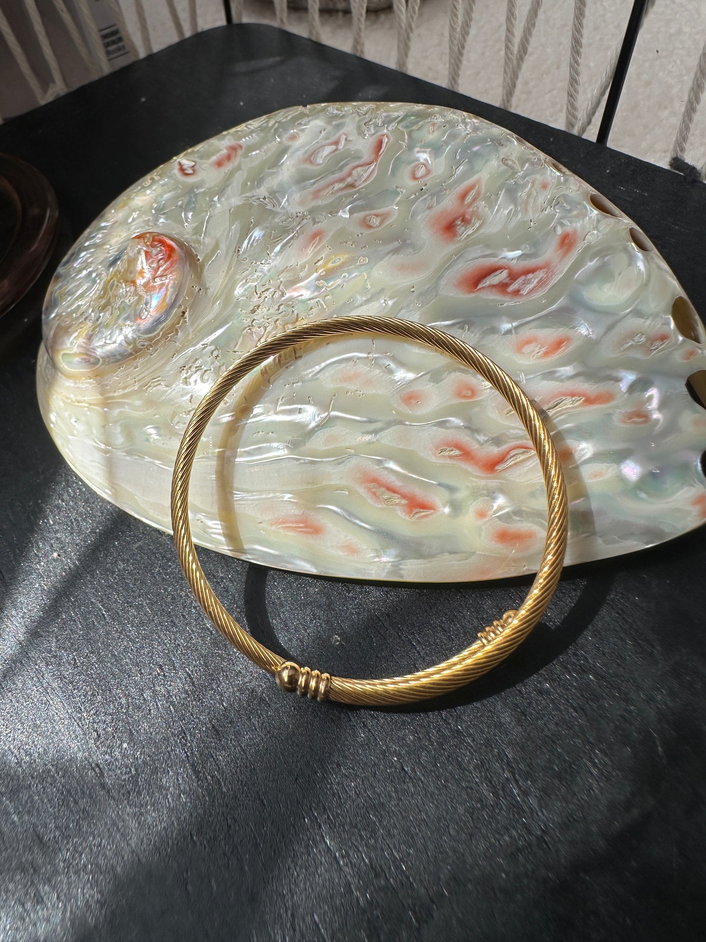 Round Stainless Steel Electroplating Bangle