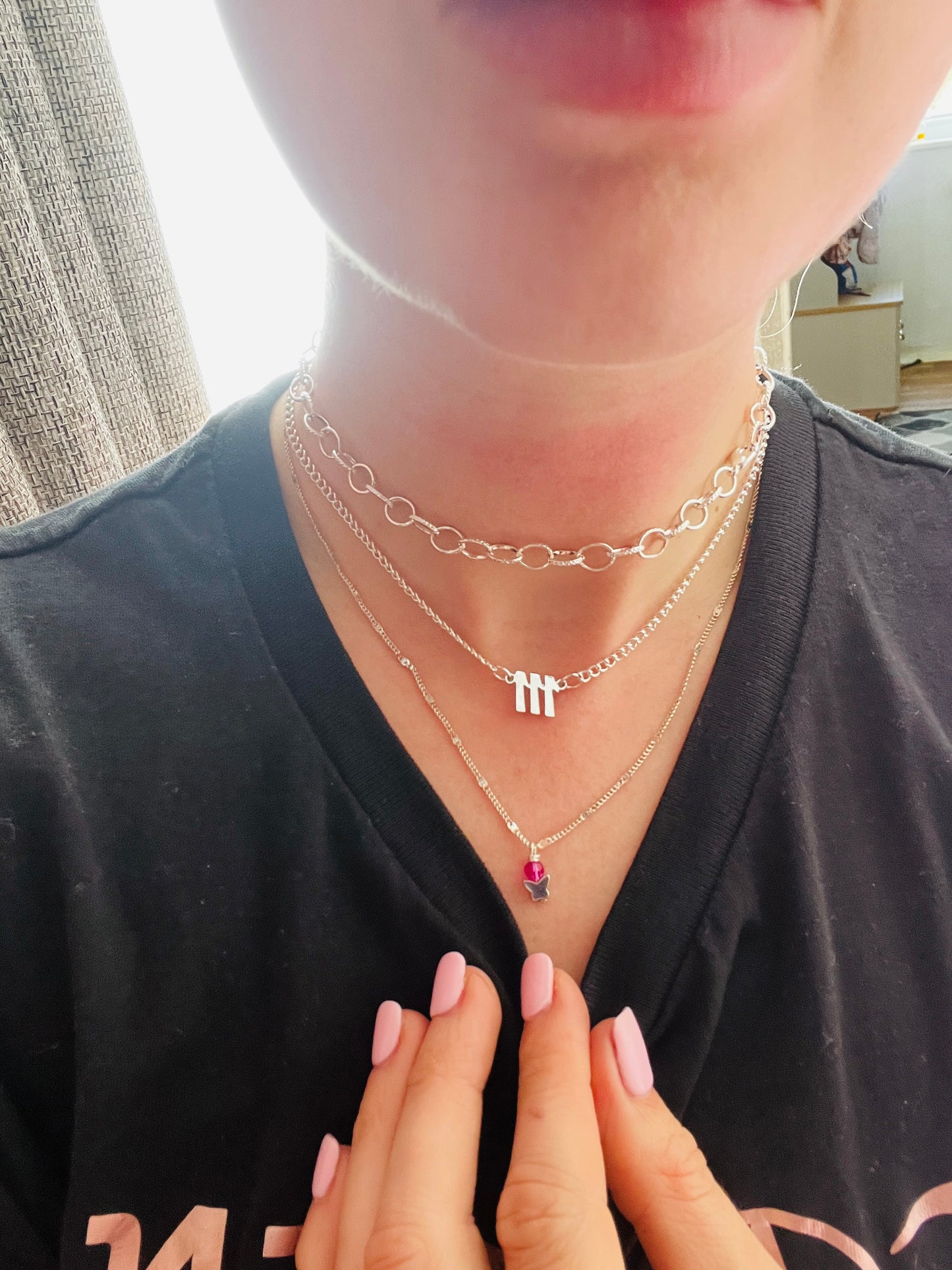 Set of 3 Angel Number  111 necklace