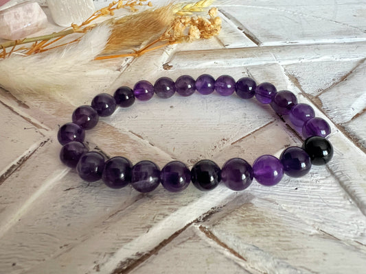 Amethyst stretchy bangle