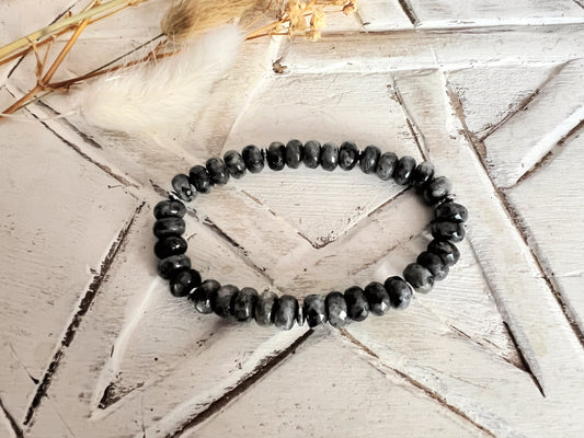 Larvikite and hematite