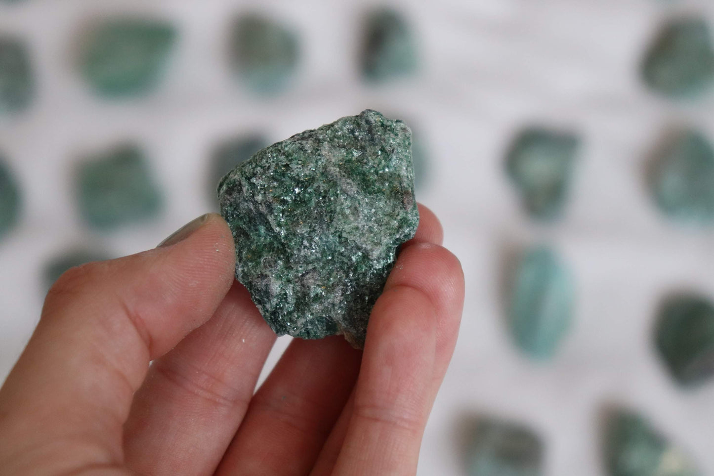 Green Raw  Fuchsite Crystal