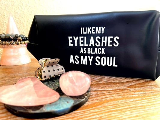 As Black as My soul Makeup Bag/ Storage bag