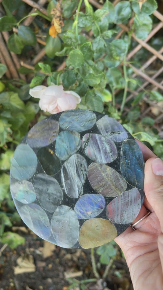 Labradorite slab/coasters