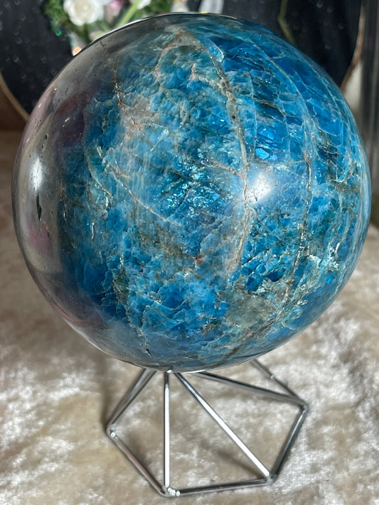 Blue Apatite Sphere