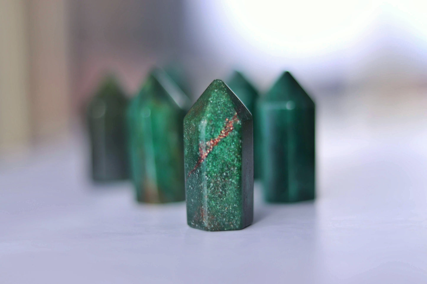 Green Fuchsite Small Polished Tower