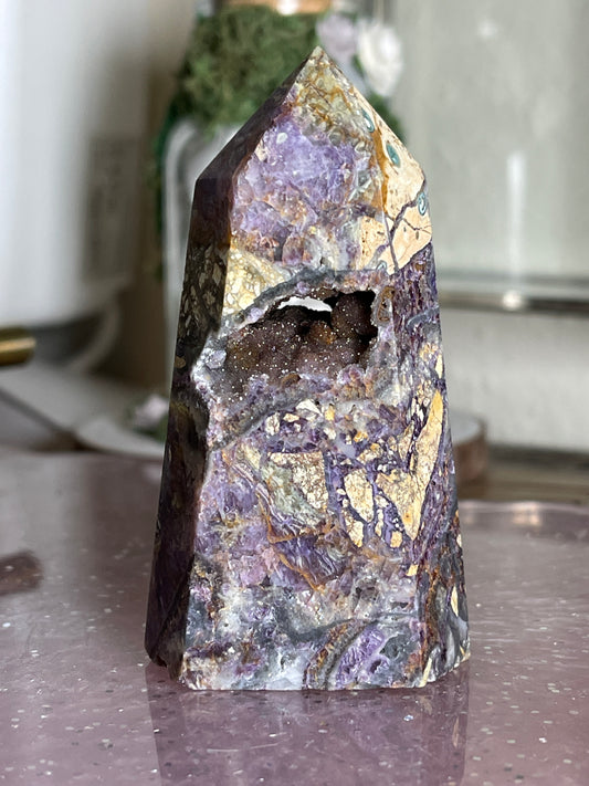 Opalised Fluorite Tower