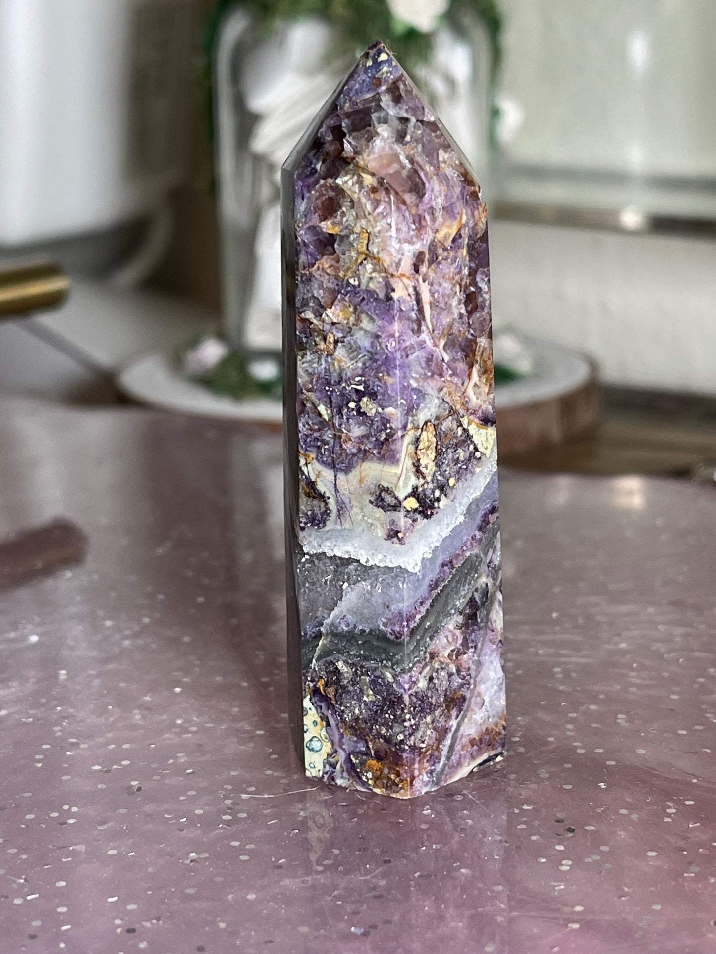 Opalised Fluorite Tower