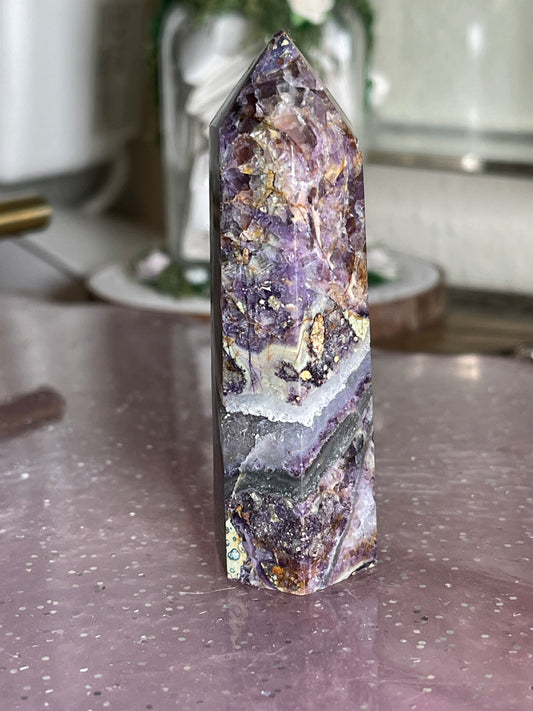 Opalised Fluorite Tower