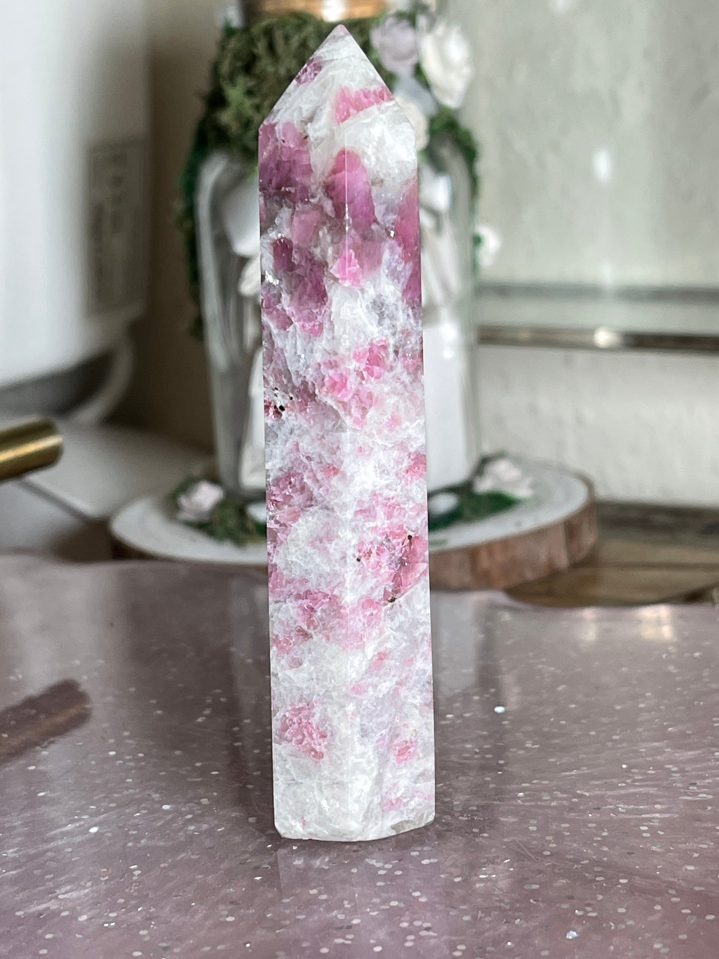 Lepidolite & Pink Tourmaline Tower