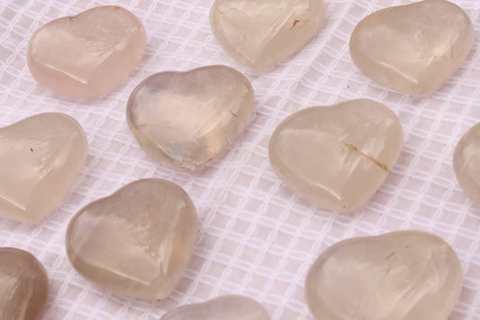 Girasol Quartz Carved Hearts