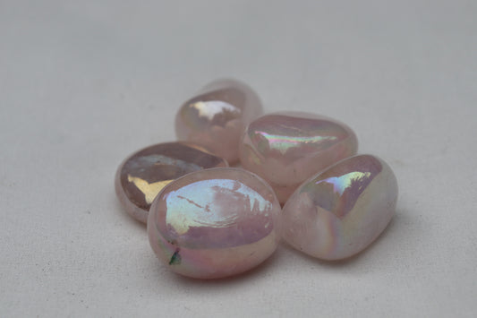 Rose Quartz Aura Large Tumbled Stone