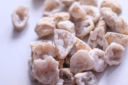 White Quartz Crystal  Geode Small