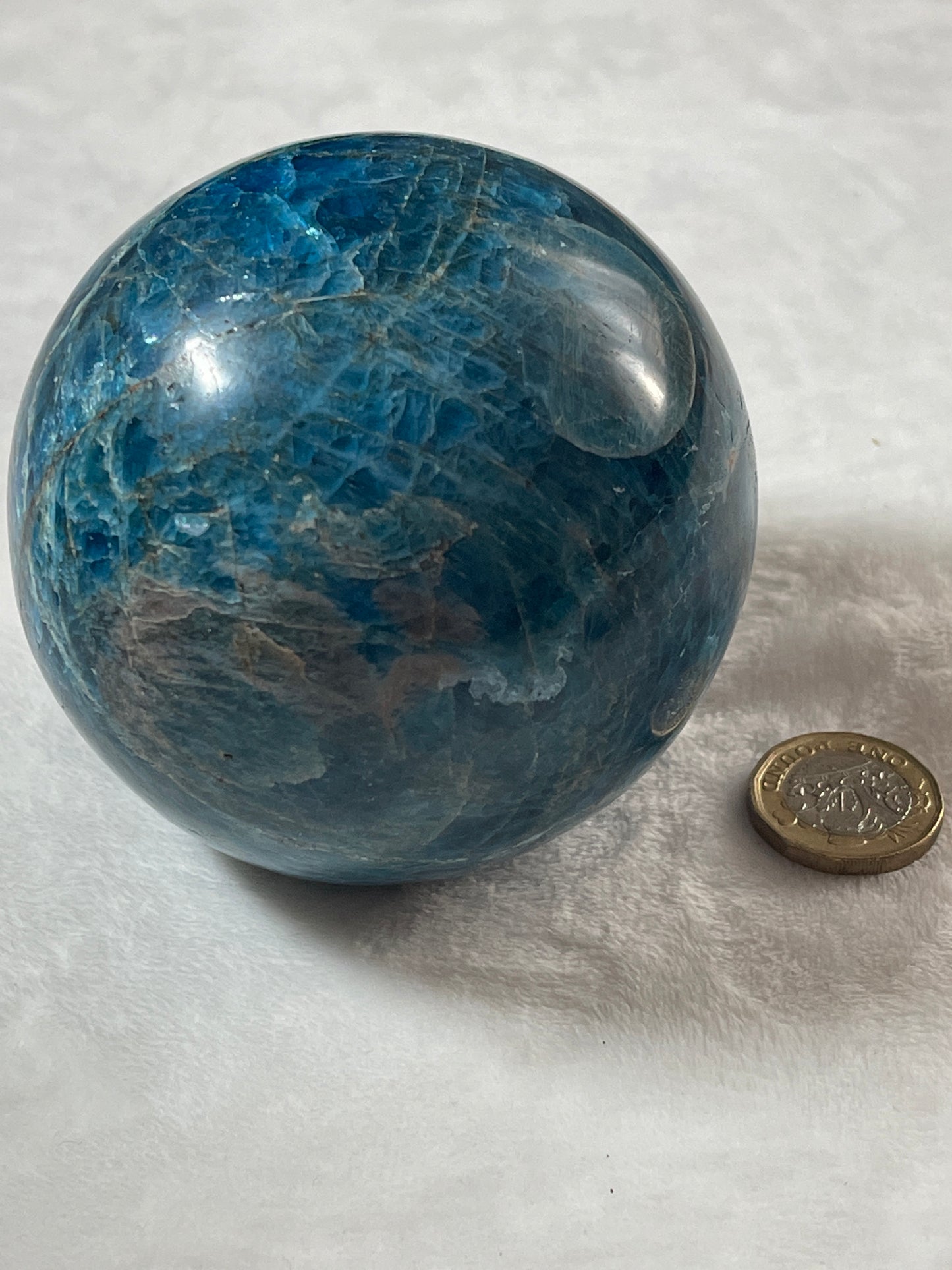 Blue Apatite Sphere