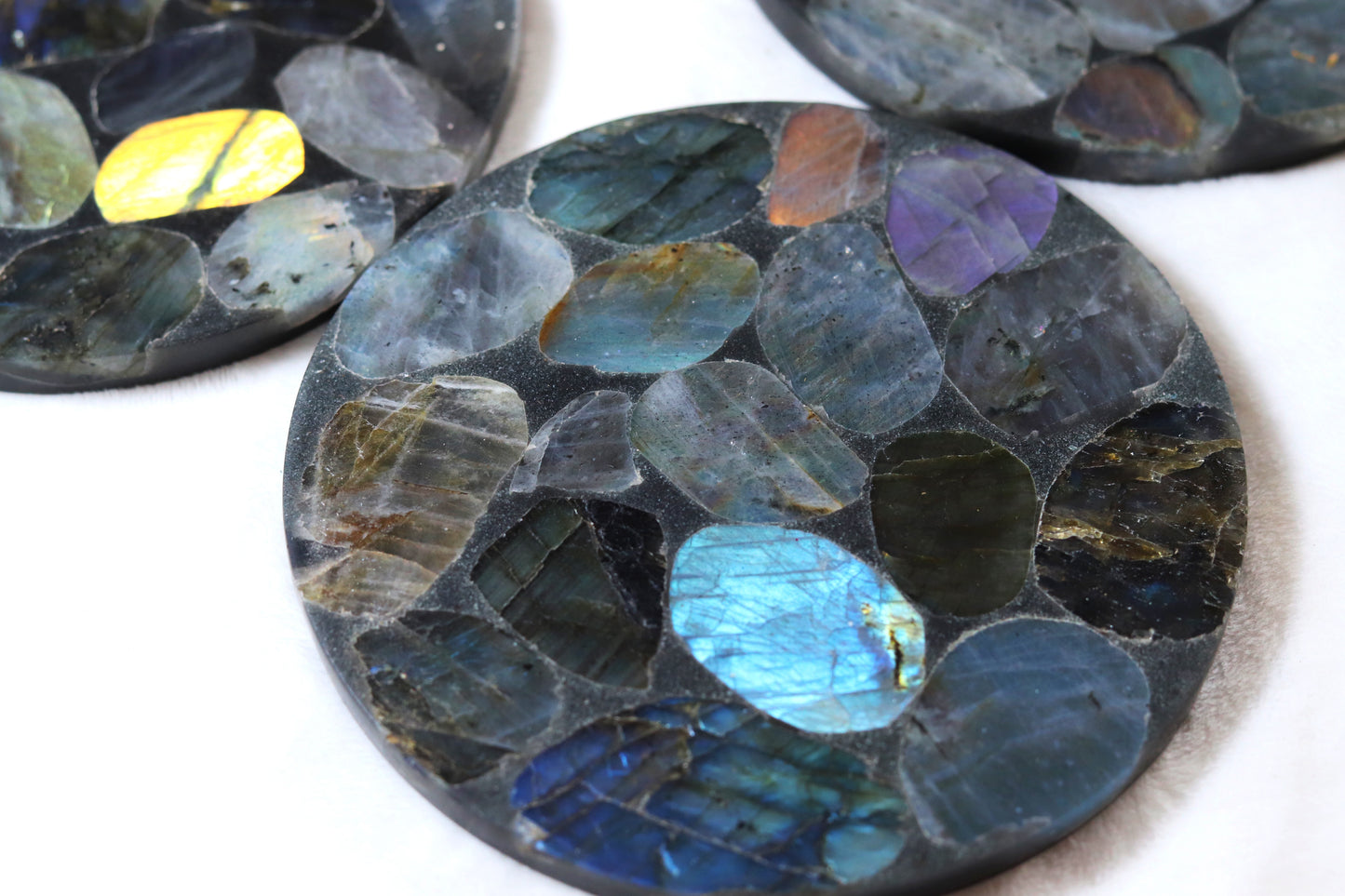Labradorite slab/coasters