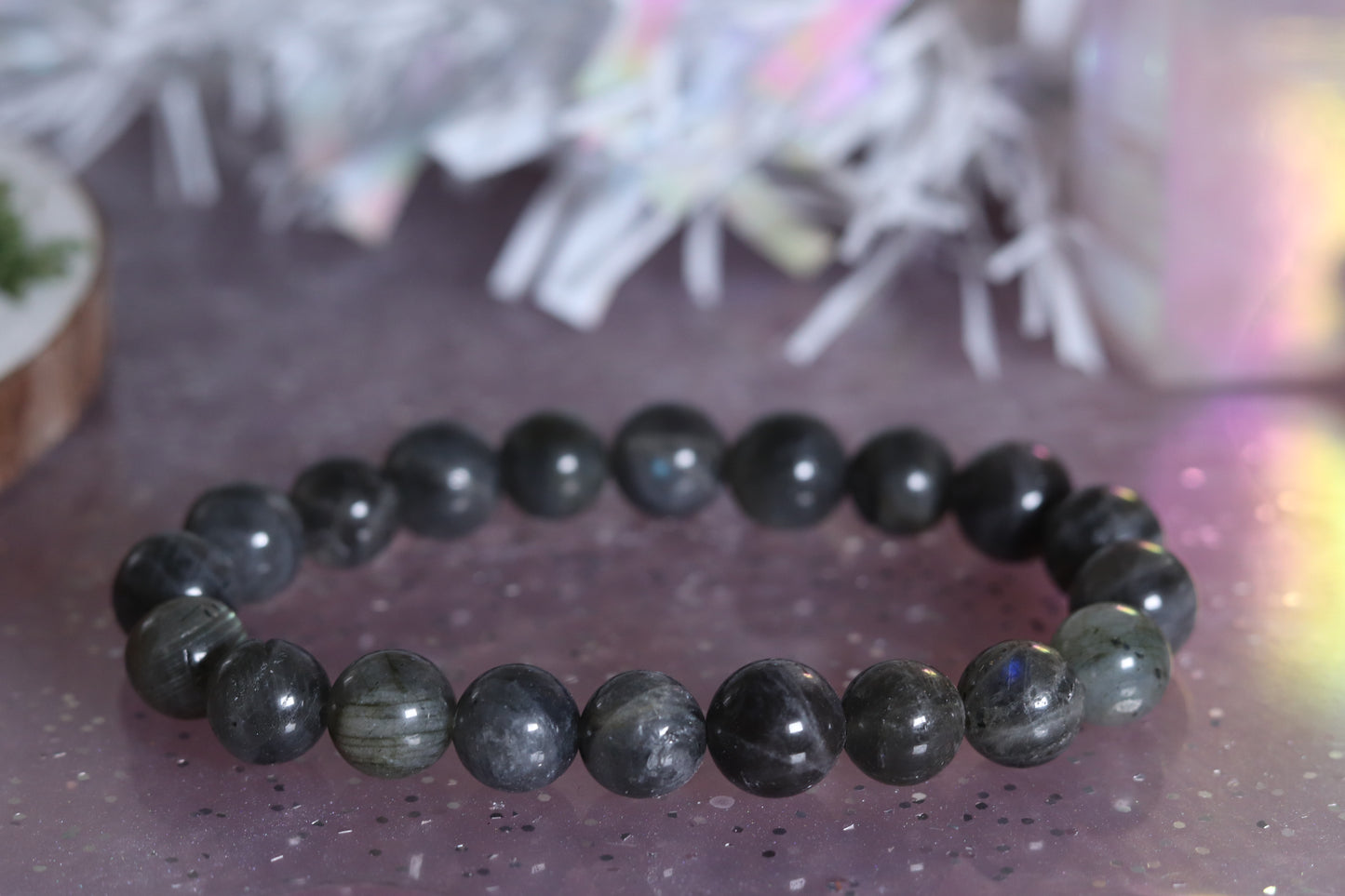 Labradorite stretchy Bangle