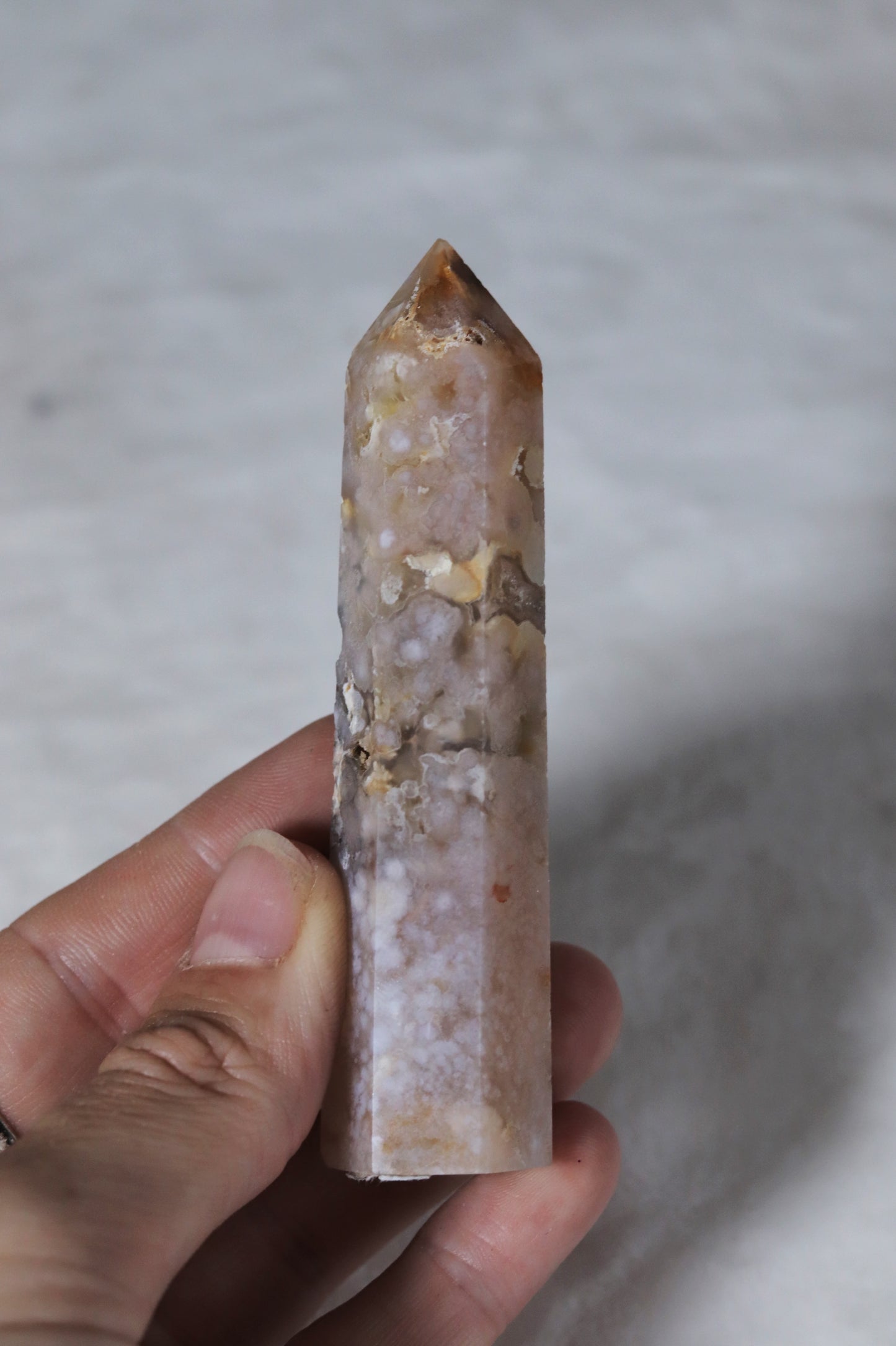 Flower Agate Crystal Tower