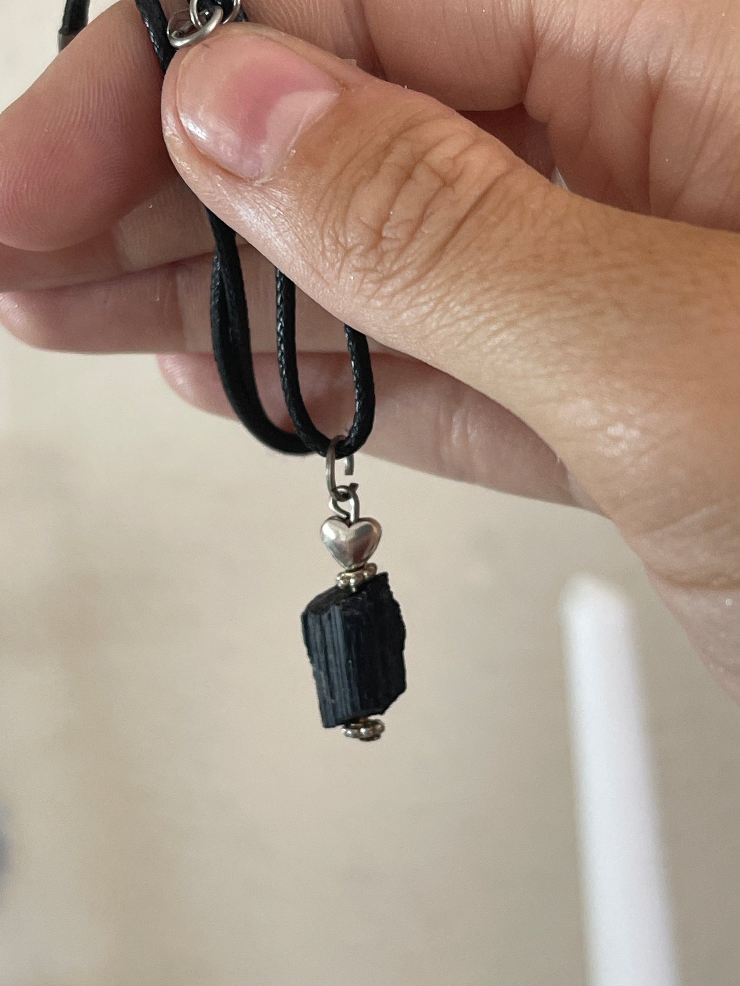 Raw Black Tourmaline Necklace