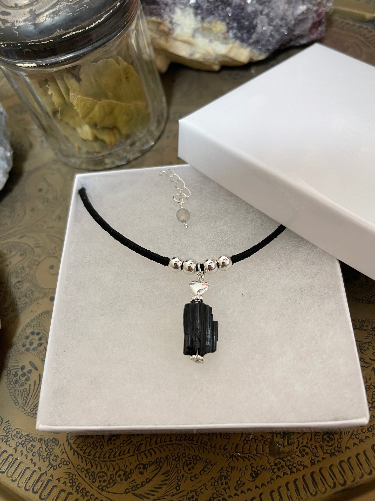 Raw Black Tourmaline Necklace