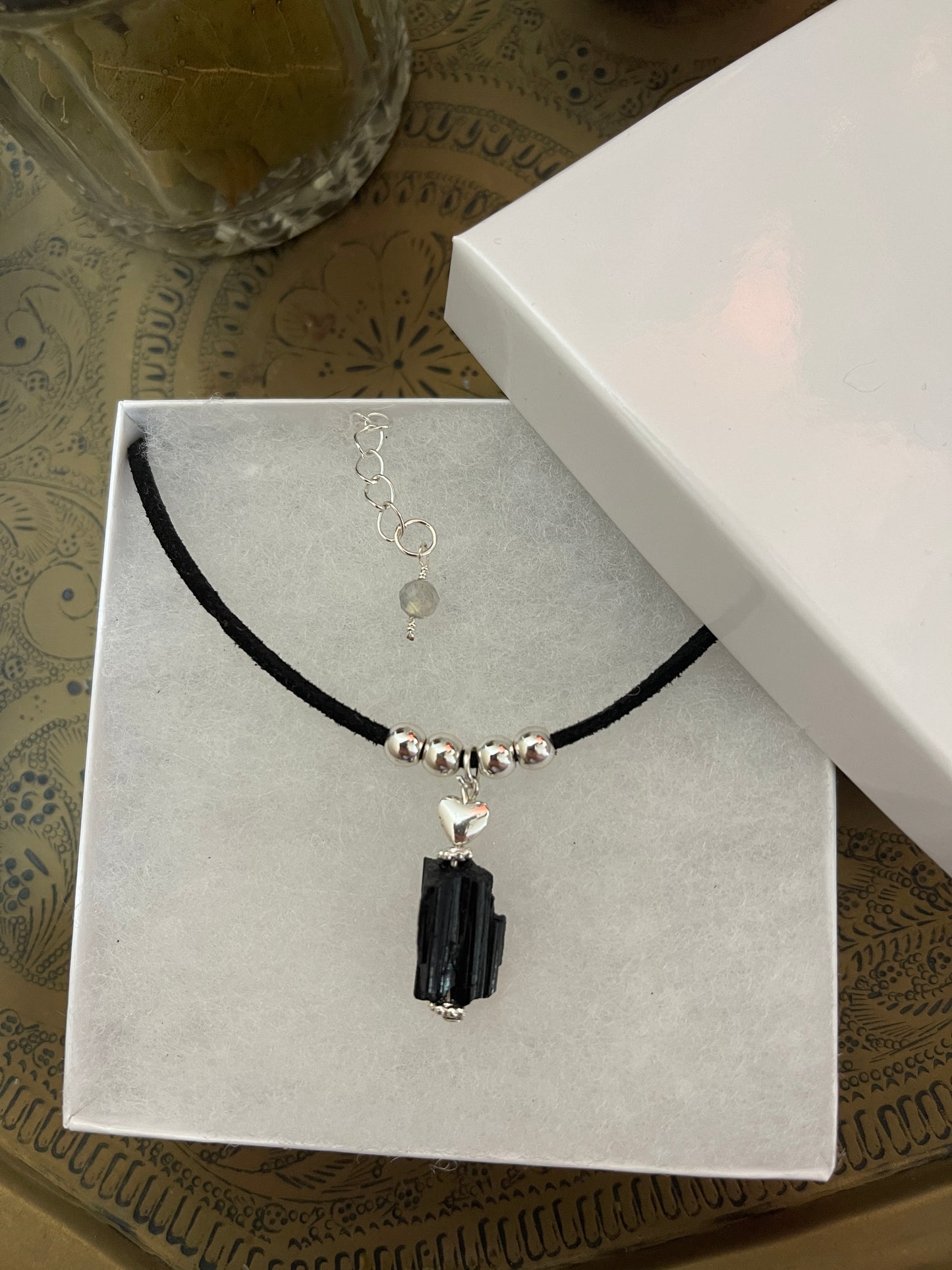 Raw Black Tourmaline Necklace