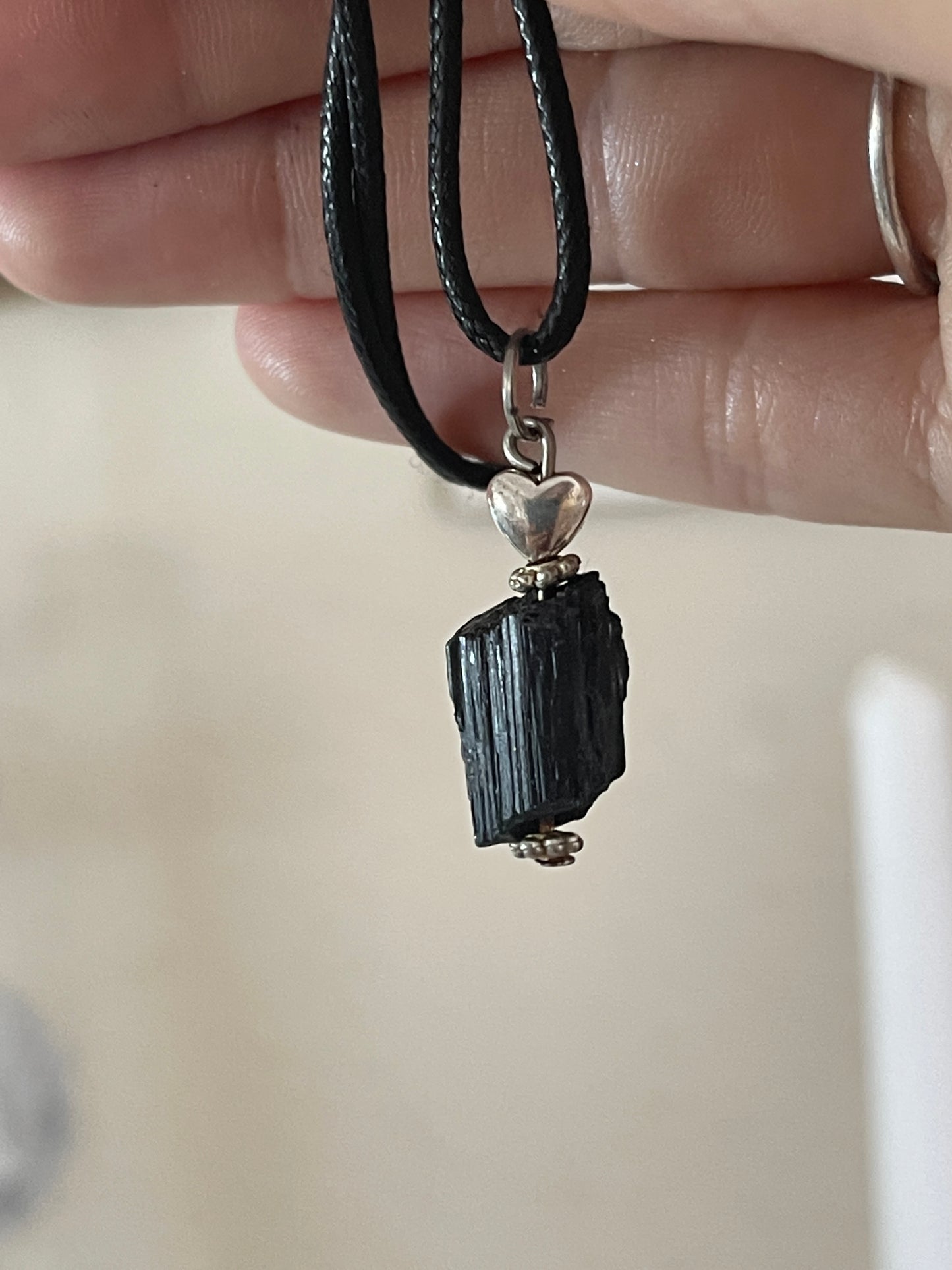 Raw Black Tourmaline Necklace
