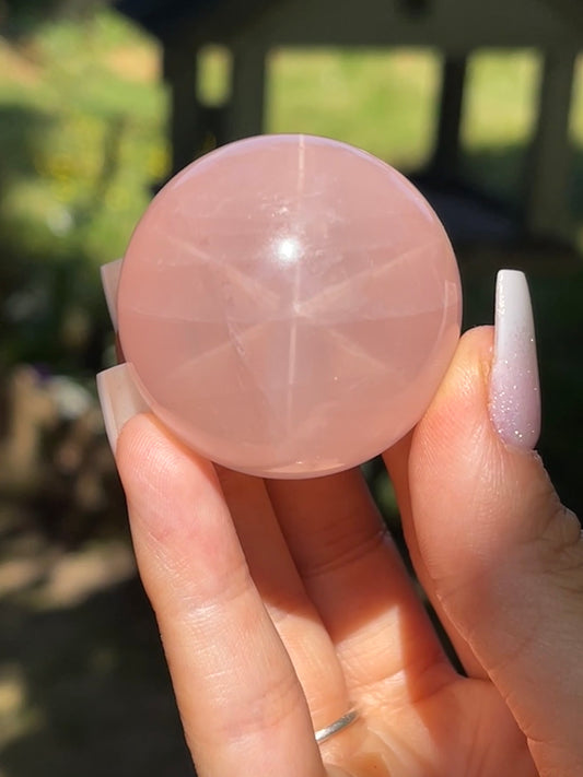 Rose Quartz Star Sphere