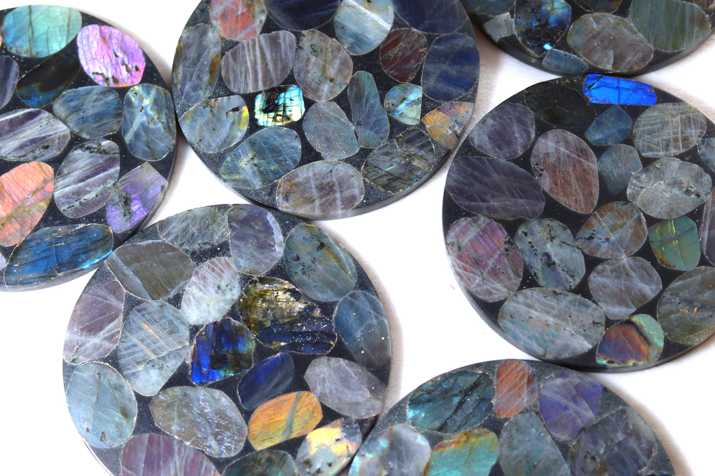 Labradorite slab/coasters