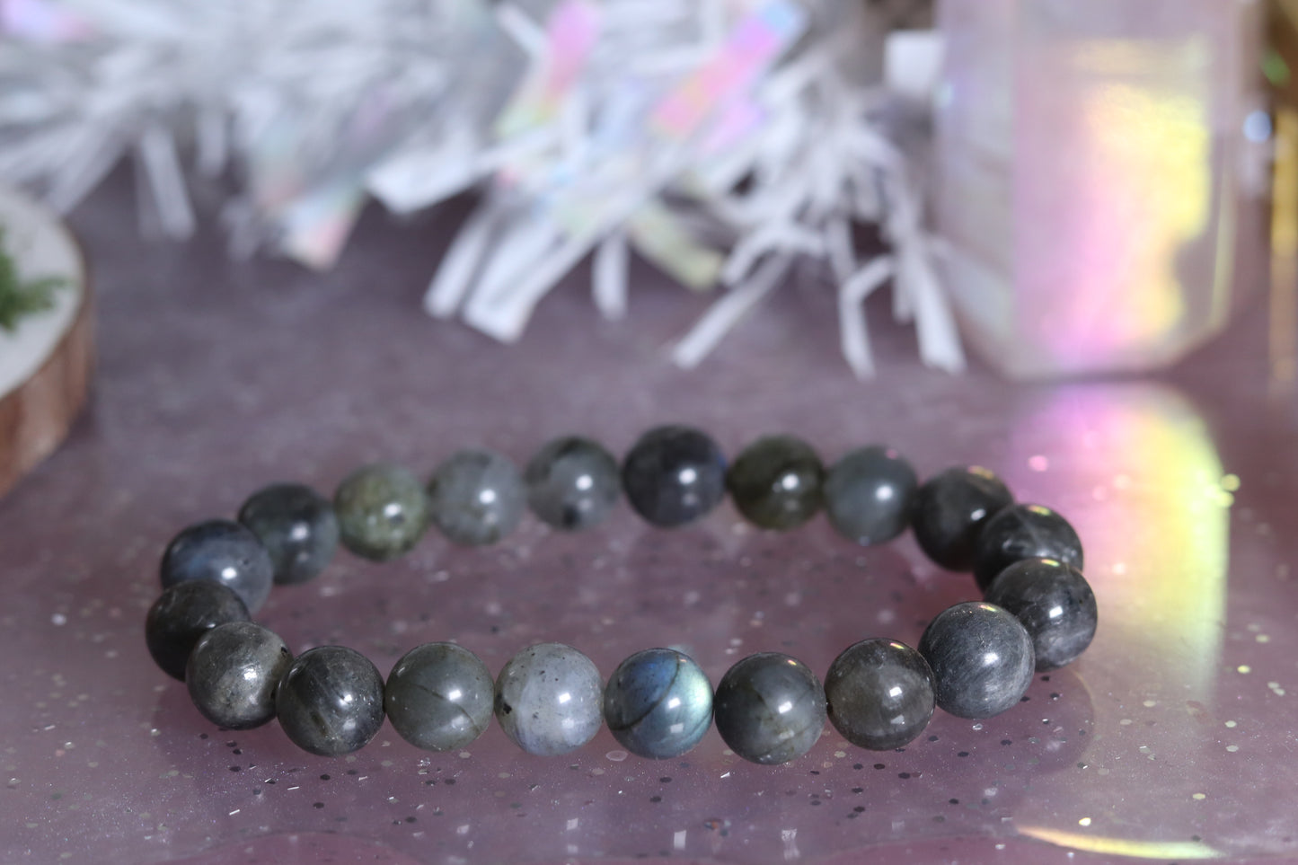 Labradorite stretchy Bangle