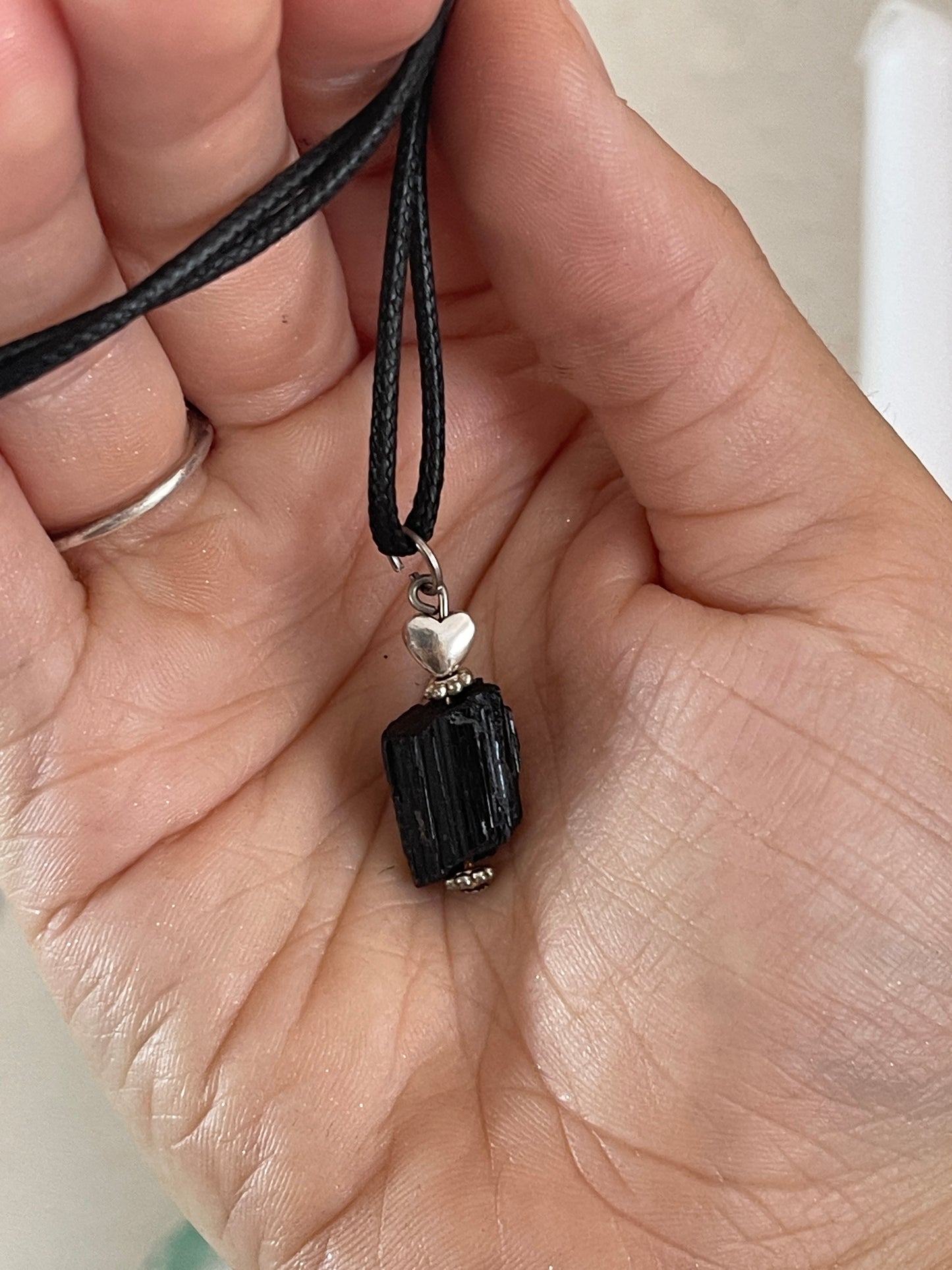 Raw Black Tourmaline Necklace