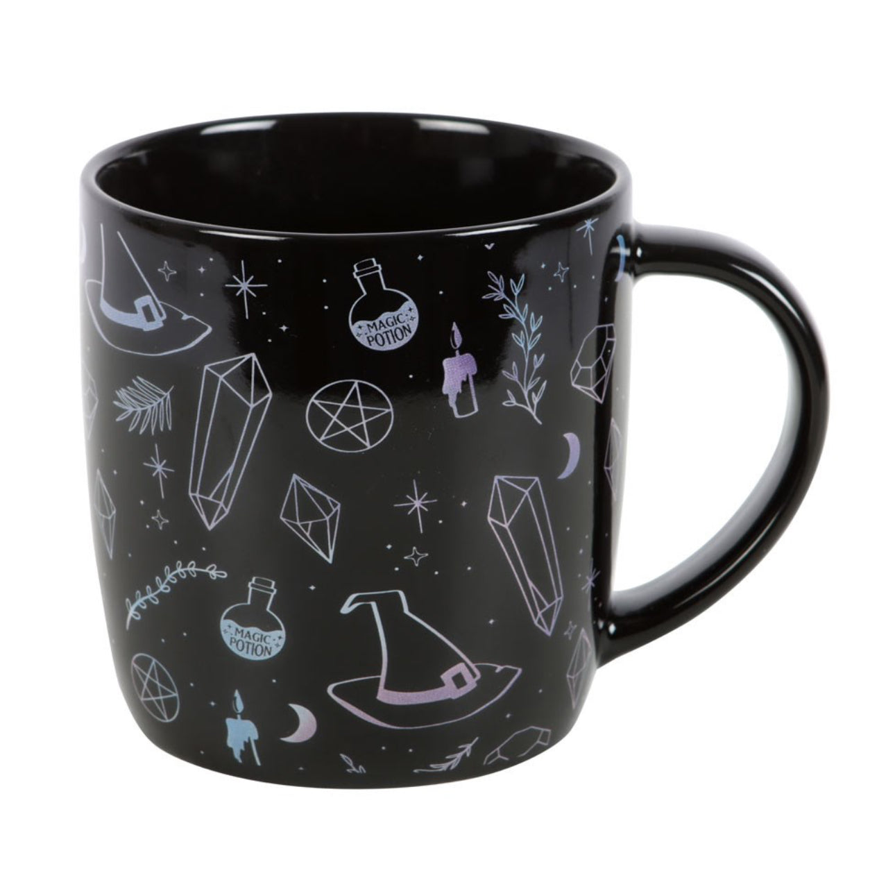 Crystal witch print mug