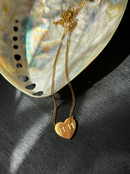 1111 Heart shaped necklace