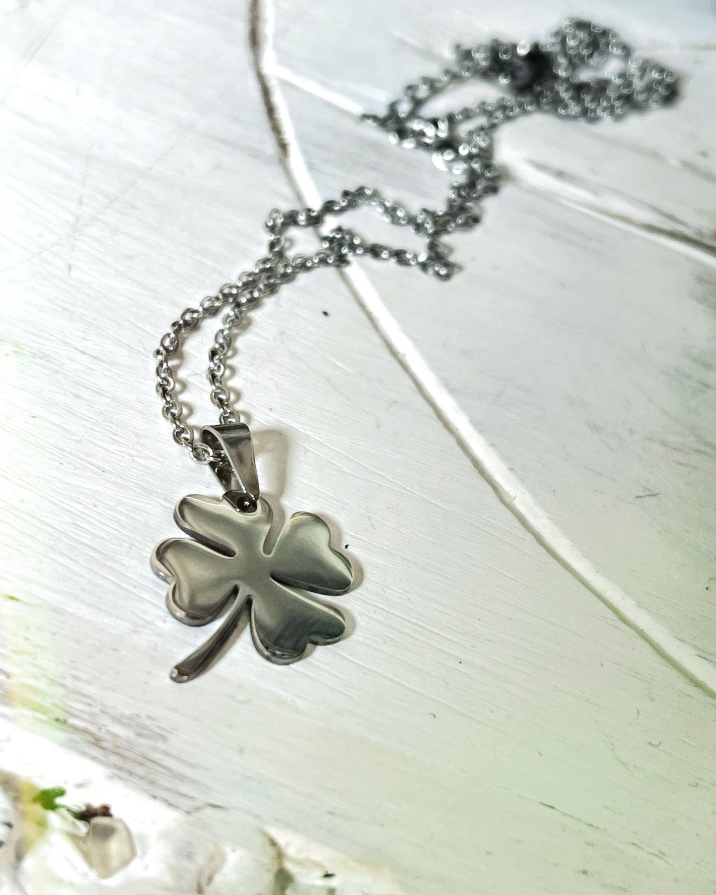 Four leaf Clover Silver Plated Pendant