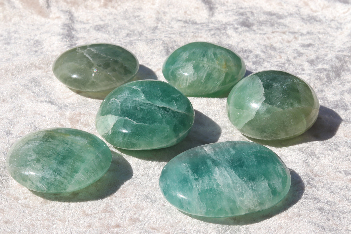 Green Fluorite Palm Stone South Africa