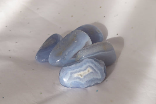 Blue Lace Agate Large Tumbled Stone